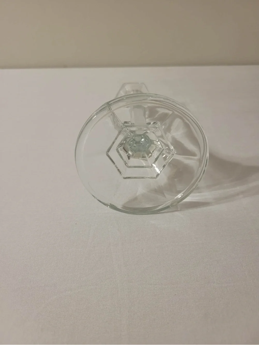 Clear Glass Candle Holder